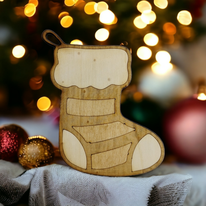 Christmas Socks Wooden Christmas Decoration